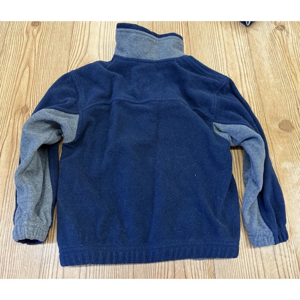 Adidas Kids Notre Dame‎ Gray Blue 1/4 Zip Fleece Sweatshirt Sz 4 Youth